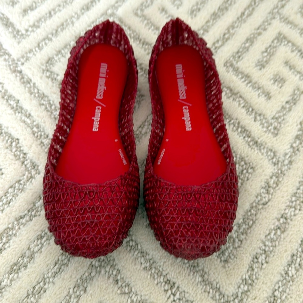 Red sparkle mini Melissa